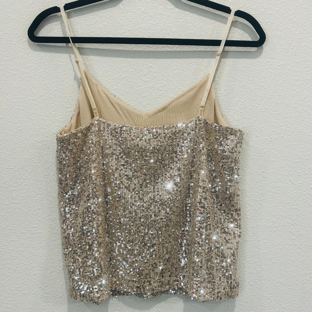 STEVE MADDEN Women's Spaghetti Strap Sequin Tank Top - Picture 2 of 4